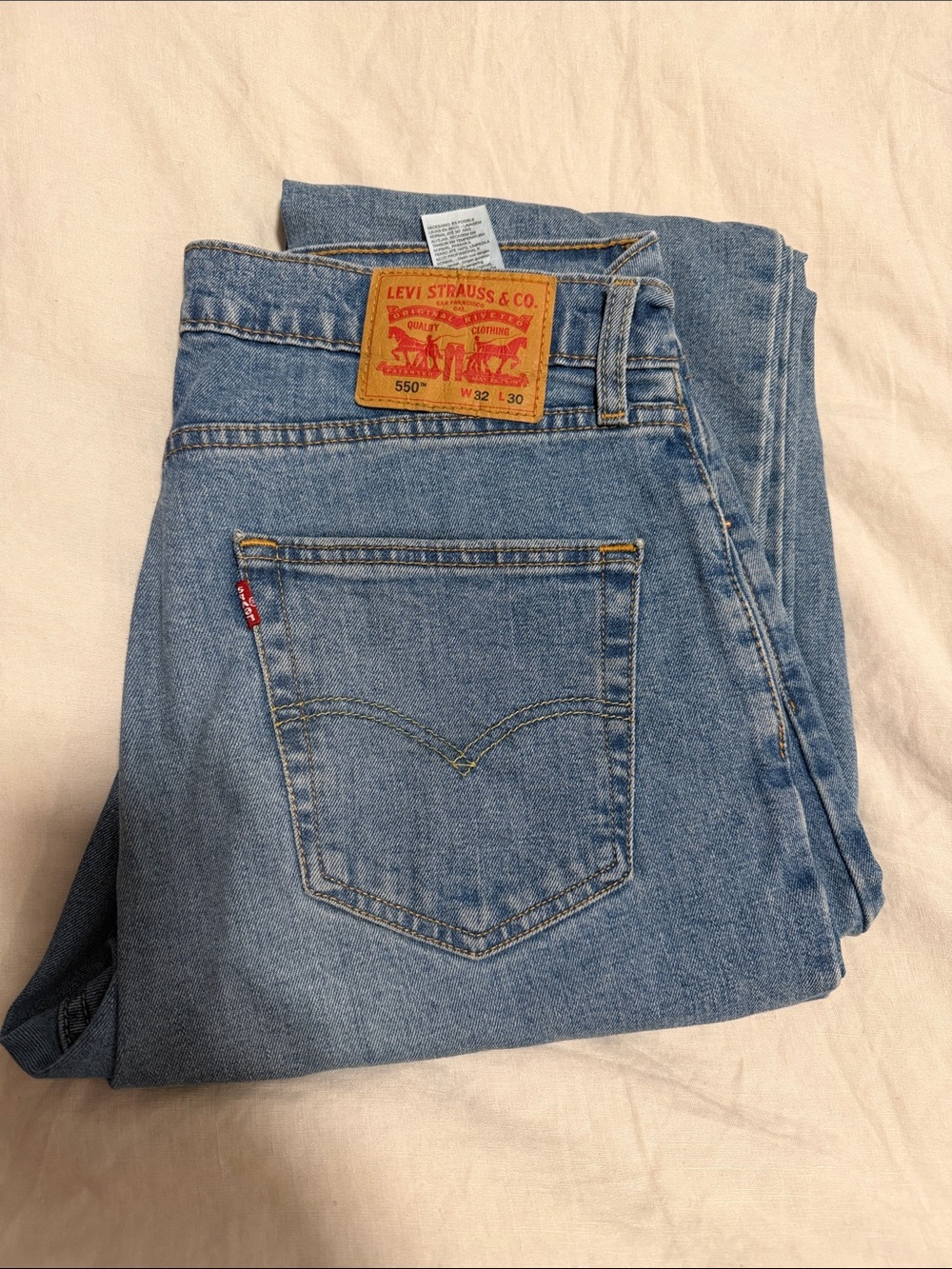 Levi's Light Blue Relaxed Fit Men's Jeans - 550 Style